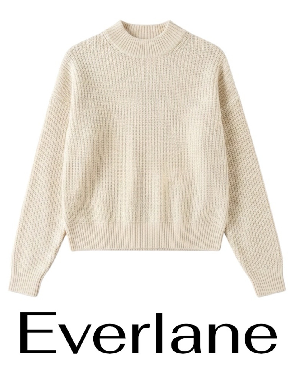 Everlane Women's Cream Organic Cotton Sweater